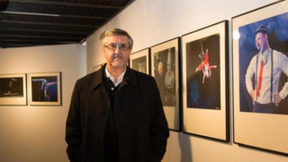 Josep Guindo en su exposición 