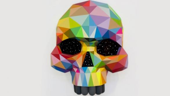 "Kaleidoscope skull", Okuda San Miguel