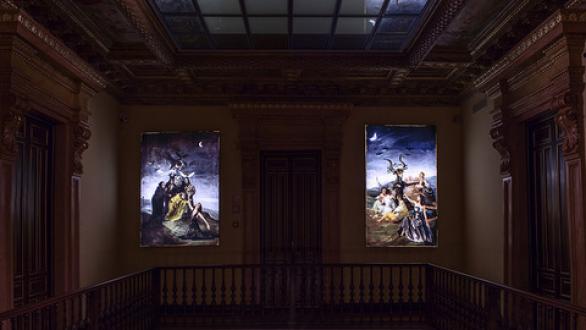 Vistas de la exposición "Brujas, metamorfosis de Goya", de Denise de la Rue. © Fernando Maselli