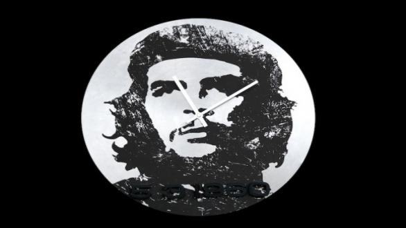 Roberto Chile: Eternamente Che. Serigrafía sobre reloj de metal, 40 cm d diámetro, 2010