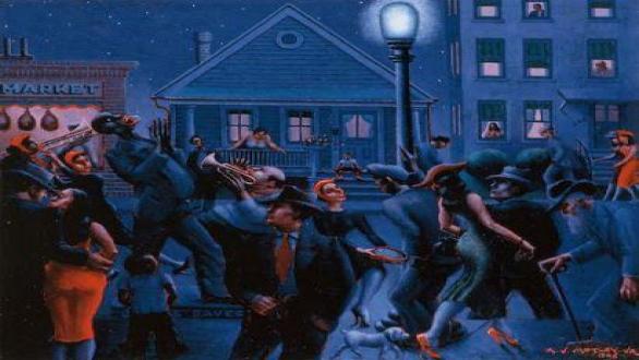 Gettin’ Religion, by Archibald J. Motley, Jr. today joined the collection of the Whitney Museum of American Art. (Courtesy: The Whitney Museum)