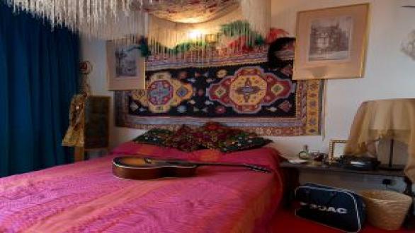 A recreation of Jimi Hendrix’s bedroom in London, England