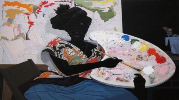 Kerry James Marshall’s Untitled, 2009, which is in the collection of the Yale University Art galleries. (Photo: Courtesy of U of L University Libraries)