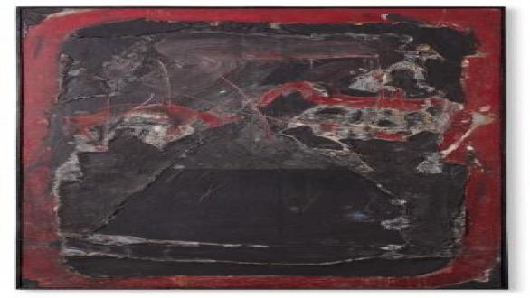 Negro sobre rojo, 1963, Antoni Tàpies