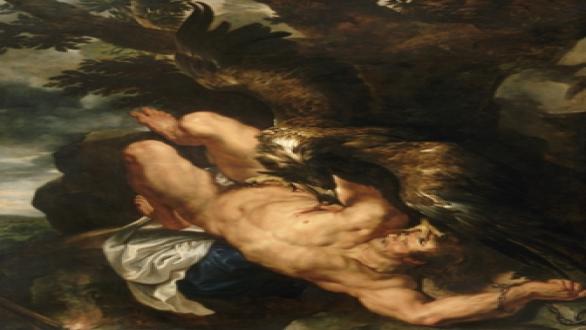 Prometheus Bound, begun c. 1611–12, completed by 1618, by Peter Paul Rubens and Frans Snyders.