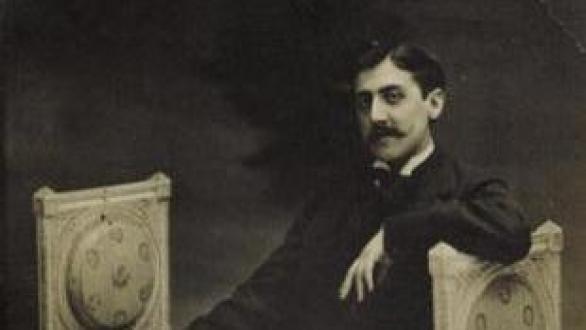 Otto, Otto Wegener Dit, Marcel Proust on a couch. [Probably 27 July 1896]. Original photograph.
