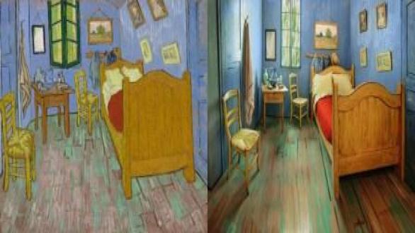 The Art Institute of Chicago has recreated the artist's famous bedroom from his paintings. Photo: Art Institute of Chicago via Facebook.